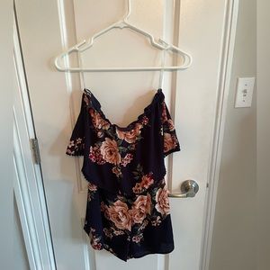 Strapless romper